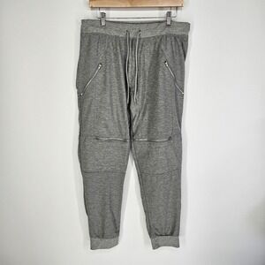 Urban Republic Mens XL X-Large Gray Zipper Zip Goth Sweatpants Sweats Moto